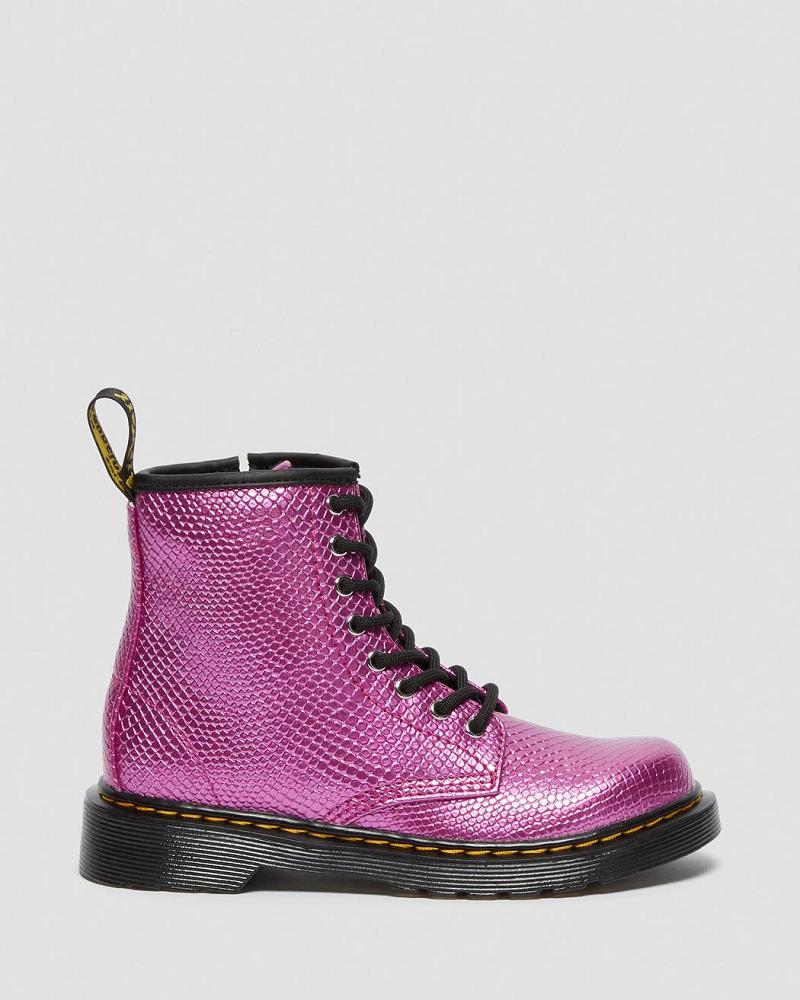 Dr Martens Junior 1460 Reptile Emboss Veterlaarzen Kinderen Roze | NL 135ILH